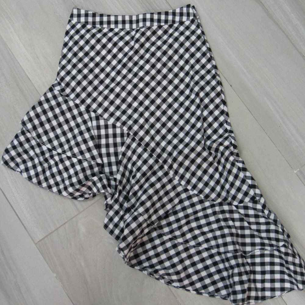 A NEW DAY ASYMMETRICAL GINGHAM SKIRT SIZE 2